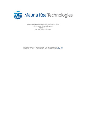 Thumbnail Mauna Kea Technologies Half-year Report 2018