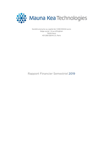 Thumbnail Mauna Kea Technologies Half-year Report 2019