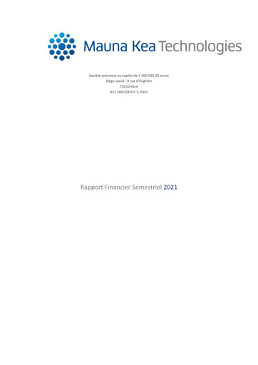 Thumbnail Mauna Kea Technologies Half-year Report 2021