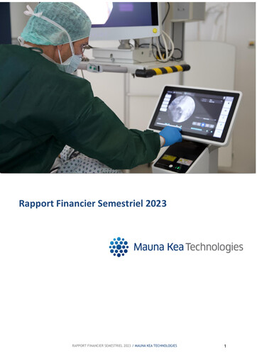 Thumbnail Mauna Kea Technologies Half-year Report 2023