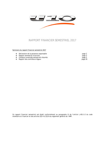 Thumbnail U10 Corp Half-year Report 2017-h1