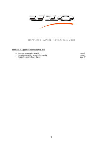 Thumbnail U10 Corp Half-year Report 2018-h1
