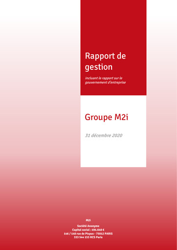 Miniature M2i Formation Rapport annuel 2020