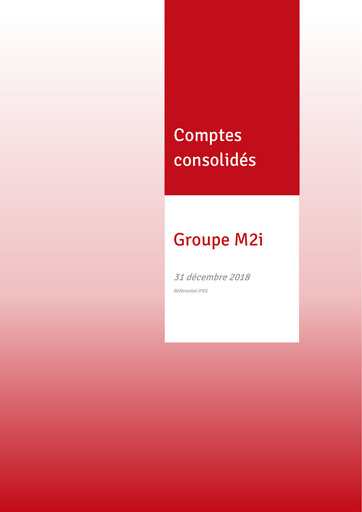 Miniature M2i Formation Bilan financier 2018