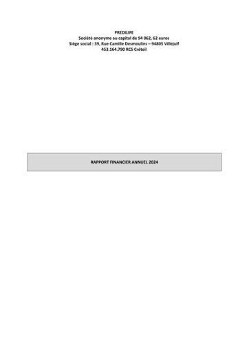 Thumbnail Predilife Financial Report 2024