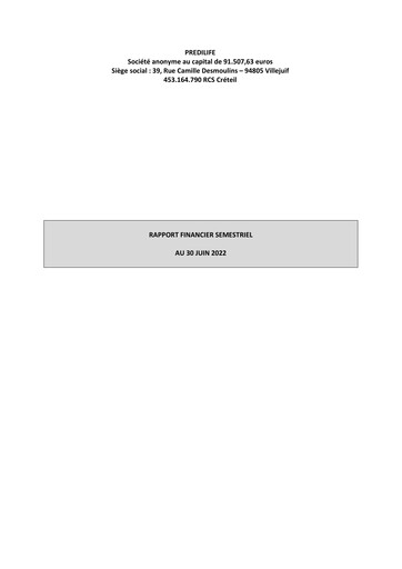 Vorschaubild Predilife Halbjahresbericht 2022-h1