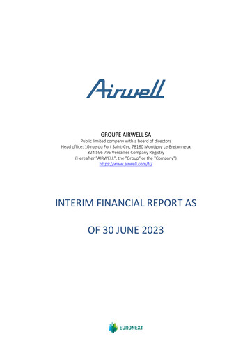 Miniature Groupe Airwell Rapport financier 2023-h1