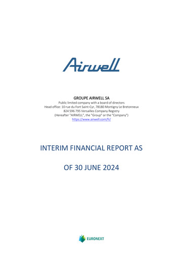 Miniature Groupe Airwell Rapport financier 2024-h1