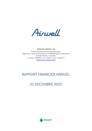 Miniature Groupe Airwell Rapport financier 2025