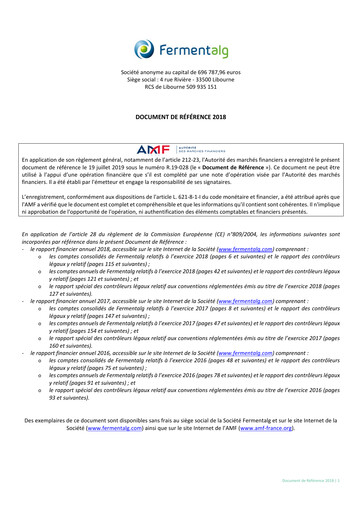 Thumbnail Fermentalg Universal Registration Document 2017