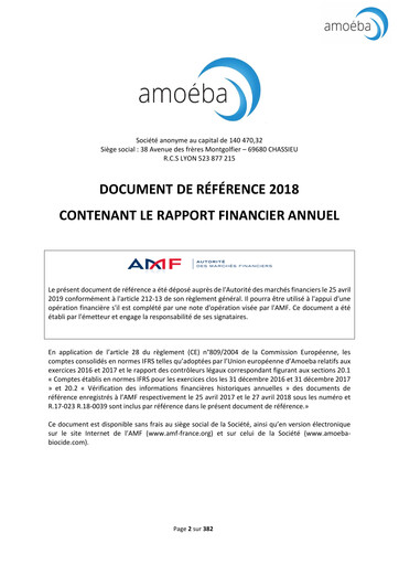 Thumbnail Amoéba S.A. Universal Registration Document 2018