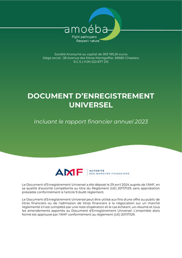 Thumbnail Amoéba S.A. Universal Registration Document 2023