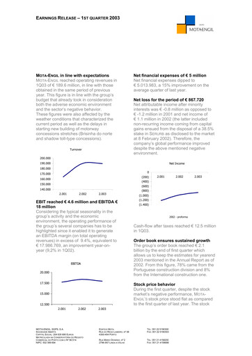 Thumbnail Mota-Engil Quarterly Report 2003-q1