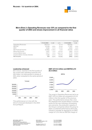 Thumbnail Mota-Engil Quarterly Report 2004-q1