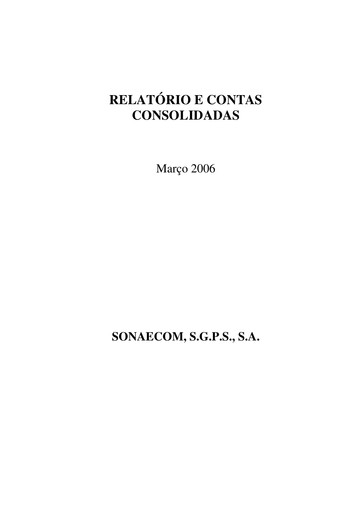 Vorschaubild Sonaecom Quartalsbericht 2006-q1