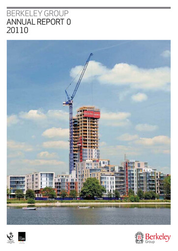 Thumbnail The Berkeley Group Annual Report 2011