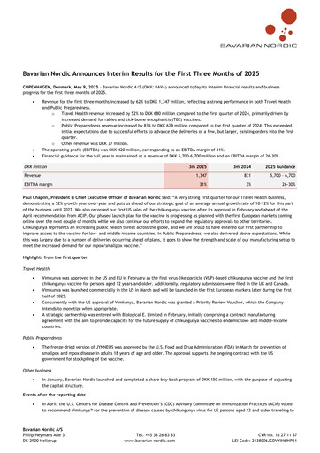 Thumbnail Bavarian Nordic Quarterly Report 2025-q1