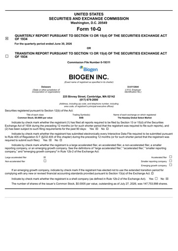 Thumbnail Biogen Quarterly Report 2026-q2