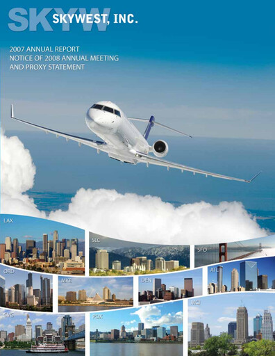 Thumbnail SkyWest Annual Report 2007