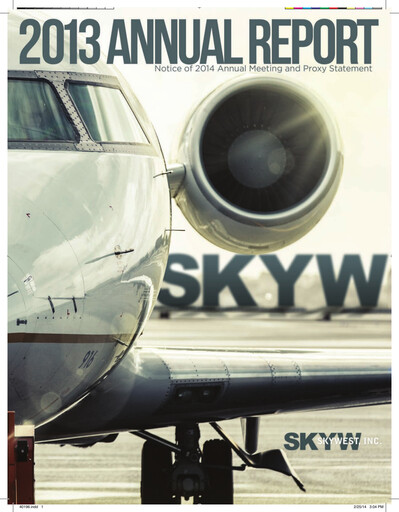 Thumbnail SkyWest Annual Report 2013