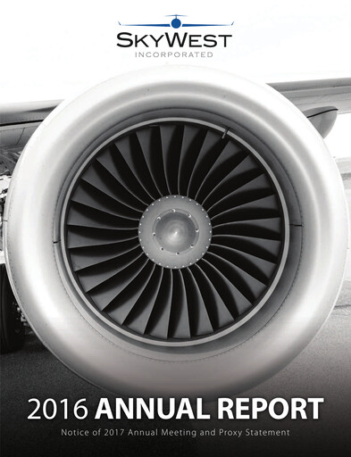 Thumbnail SkyWest Annual Report 2016