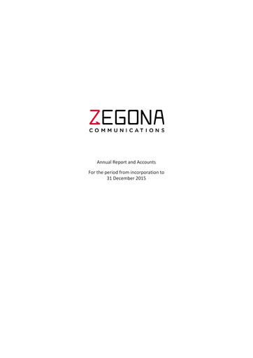 Thumbnail Zegona Communications Annual Report 2015