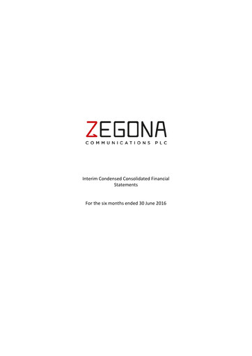 Thumbnail Zegona Communications Half-year Report 2016-h1