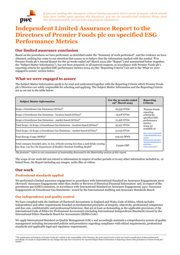 Miniature Premier Foods Rapport ESG 2024-2025