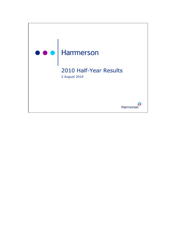 Vorschaubild Hammerson Plc Halbjahresbericht 2010-h1
