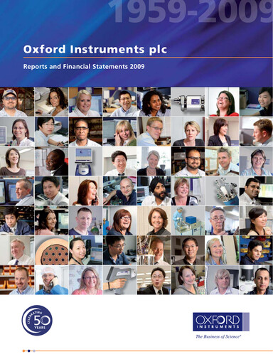 Thumbnail Oxford Instruments Annual Report 2009