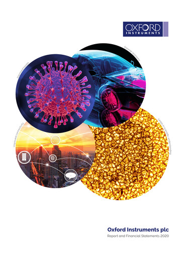 Thumbnail Oxford Instruments Annual Report 2020