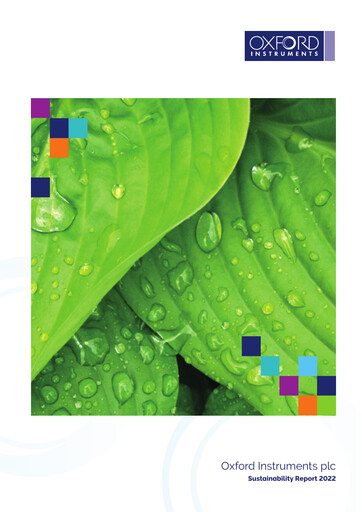 Thumbnail Oxford Instruments Sustainability Report 2022