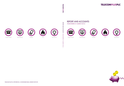 Thumbnail Telecom Plus PLC Annual Report fy2013