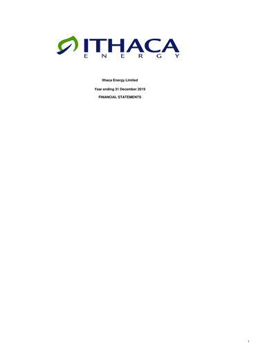 Miniature Ithaca Energy Bilan financier 2019