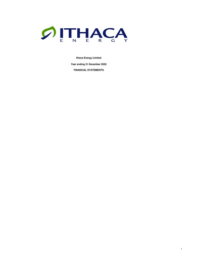 Miniature Ithaca Energy Bilan financier 2020
