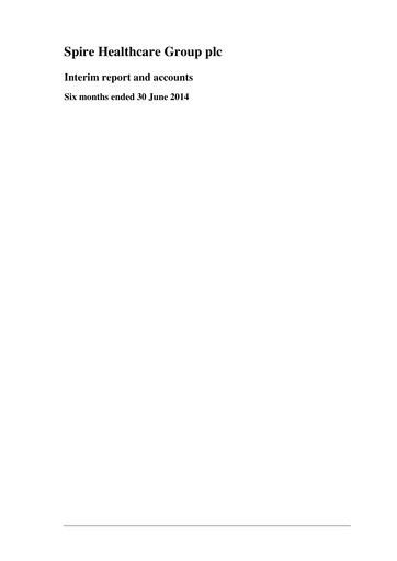 Thumbnail Spire Healthcare Group Half-year Report 2014-h1