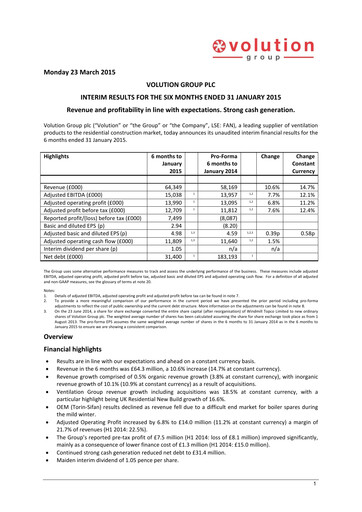 Thumbnail Volution Group Half-year Report 2015-h1