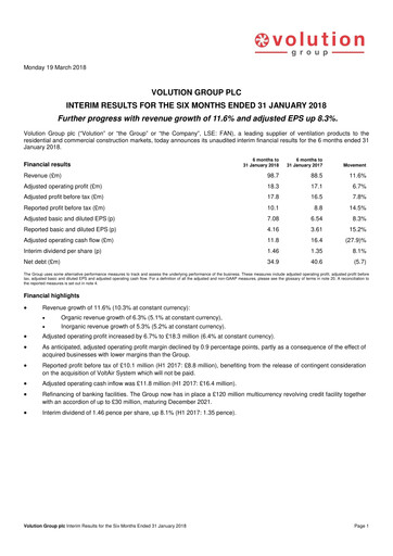 Thumbnail Volution Group Half-year Report 2018-h1