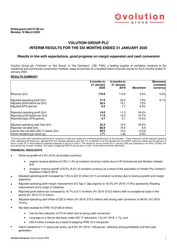 Thumbnail Volution Group Half-year Report 2020-h1