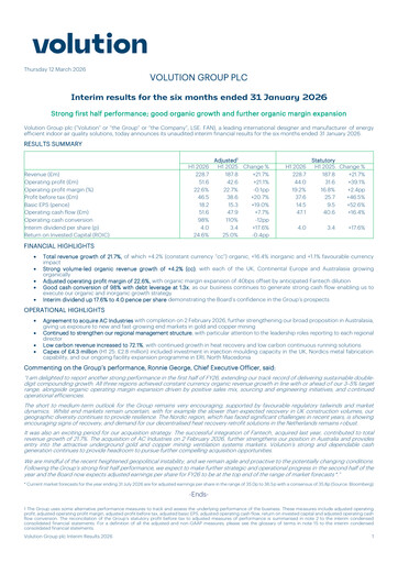 Thumbnail Volution Group Half-year Report 2026-h1