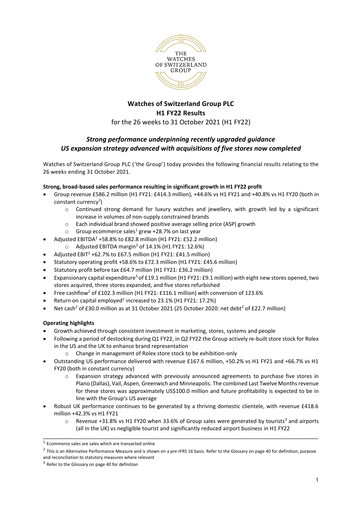 Thumbnail Watches of Switzerland Group Half-year Report 2022-h1