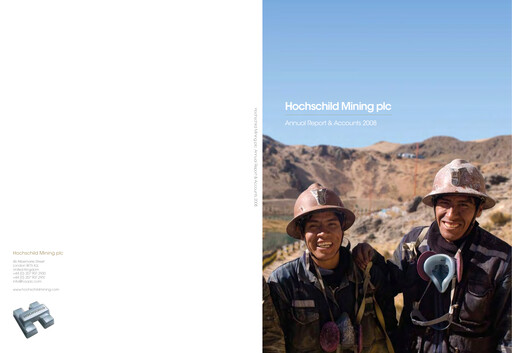 Thumbnail Hochschild Mining Annual Report 2008