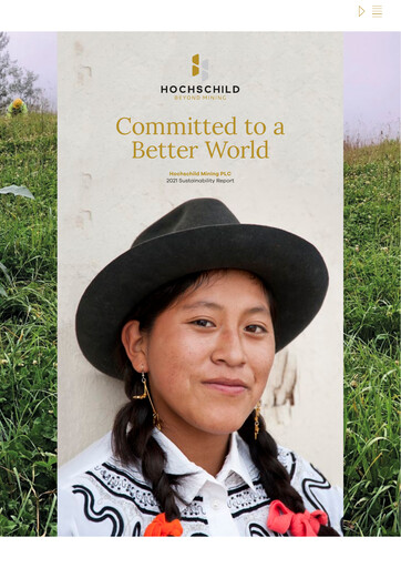 Thumbnail Hochschild Mining Sustainability Report 2021