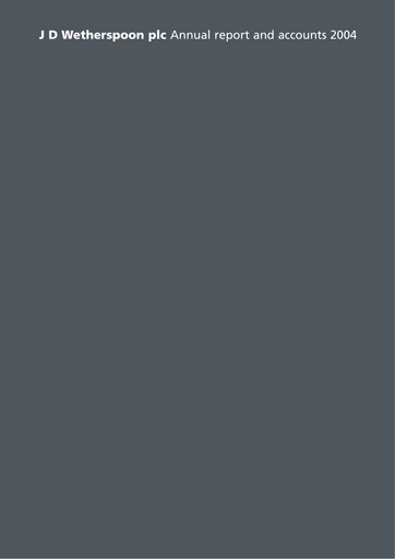 Thumbnail J D Wetherspoon Annual Report 2004