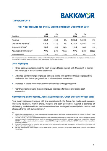 Thumbnail Bakkavor Group Financial Report 2014