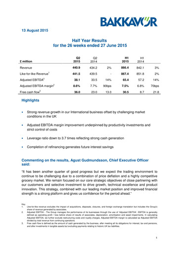 Thumbnail Bakkavor Group Half-year Report 2015-h1