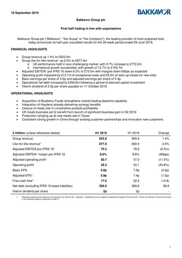 Thumbnail Bakkavor Group Half-year Report 2019-h1