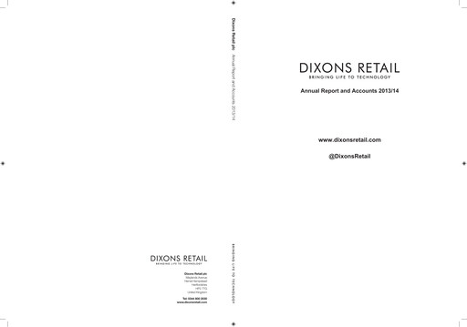 Miniature Currys plc Rapport annuel 2013-2014