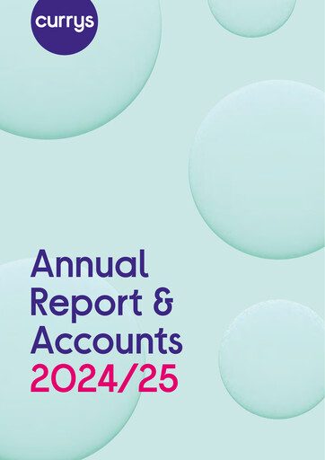 Miniature Currys plc Rapport annuel 2024-2025