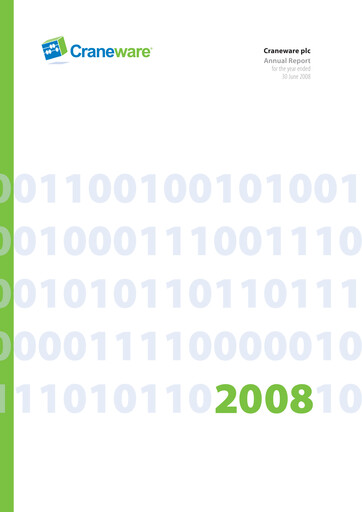 Thumbnail Craneware Annual Report fy2008